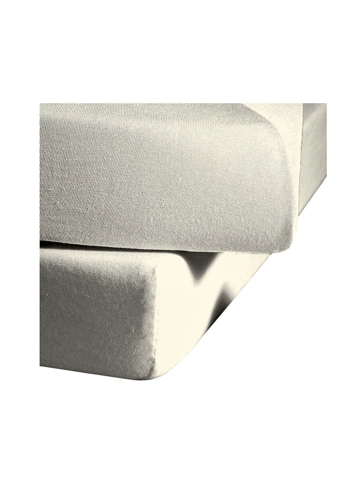 KAEPPEL | Flanell Spannleintuch 100x200cm Weiss | beige